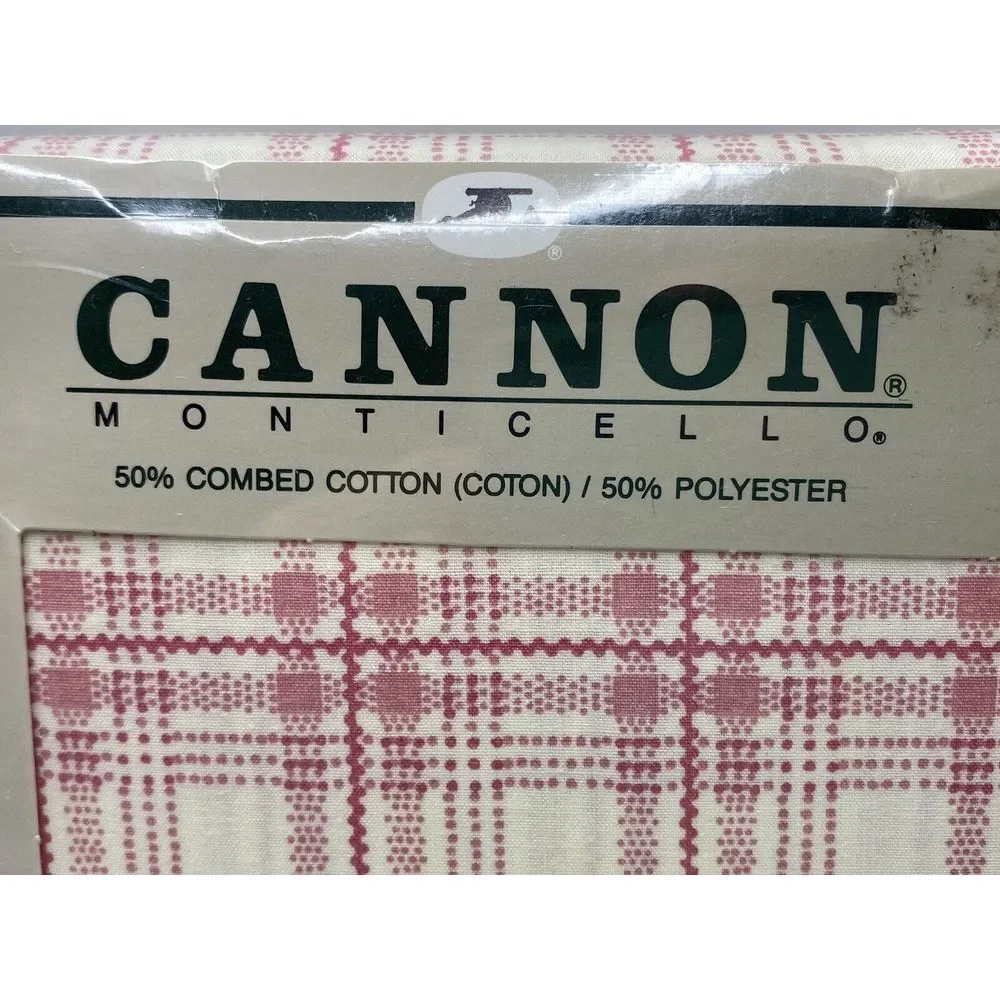 Cannon Monticello Full Flat Sheet VTG New Sealed Complete Set Nice Pattern‎